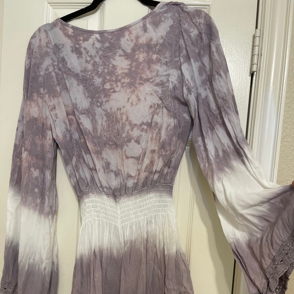 Purple and white tie dye romper - Picture 2 of 2